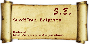 Surányi Brigitta névjegykártya